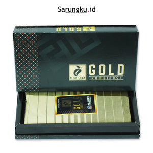 SARUNG MANGGA GOLD KOMBINASI DARUSALAM  ECER/GROSIR 10-PCS