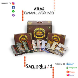 SARUNG ATLAS IDAMAN 590 JACQUARD CLASSIC ECER/GROSIR 10-PCS