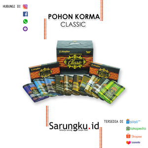 SARUNG POHON KORMA CLASSIC MOTIF KOMBINASI  ECER/GROSIR 10-PCS