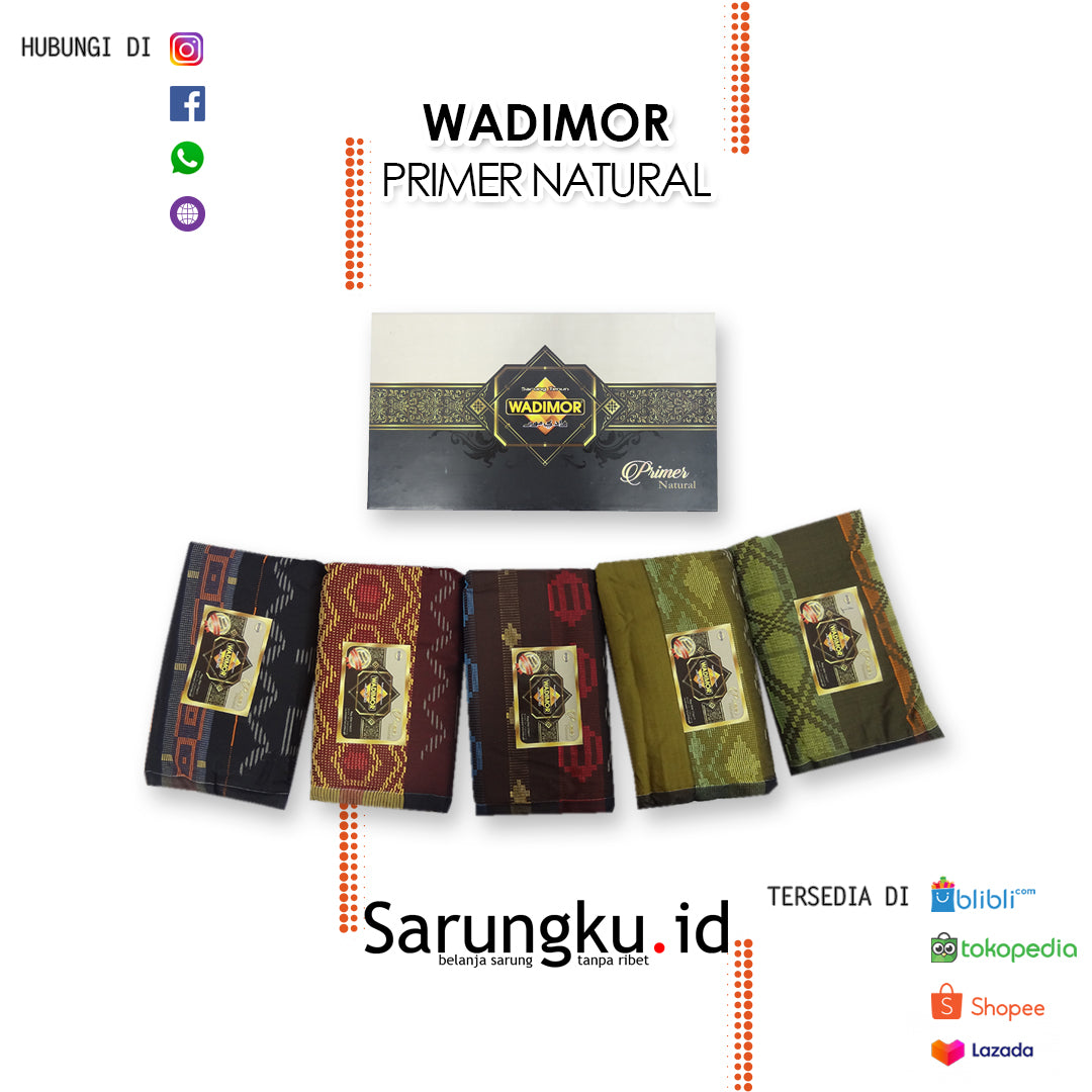 SARUNG WADIMOR PRIMER DOBBY NATURAL ECER/GROSIR-10PCS
