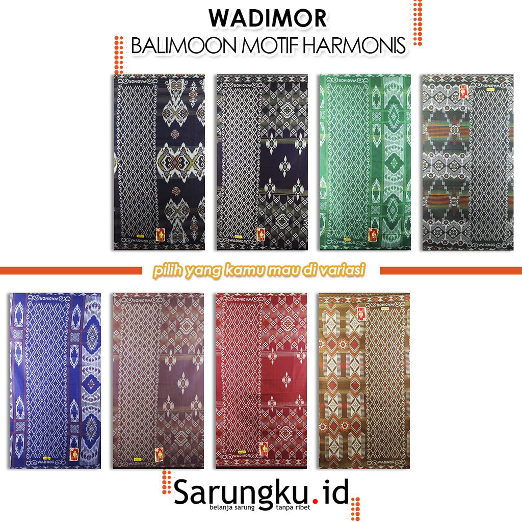 SARUNG WADIMOR MOTIF BALIMOON HARMONIS ECER/GROSIR 10PCS