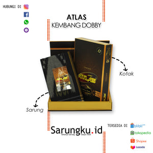 SARUNG ATLAS KEMBANG DOBBY ECER/GROSIR 10-PCS