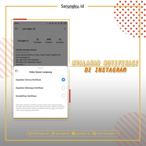 Nyalakan Notifikasi Di Instagram