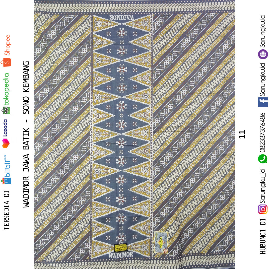 SARUNG WADIOR JAWA BATIK MOTIF SONO KEMBANG ECER/GROSIR 10PCS