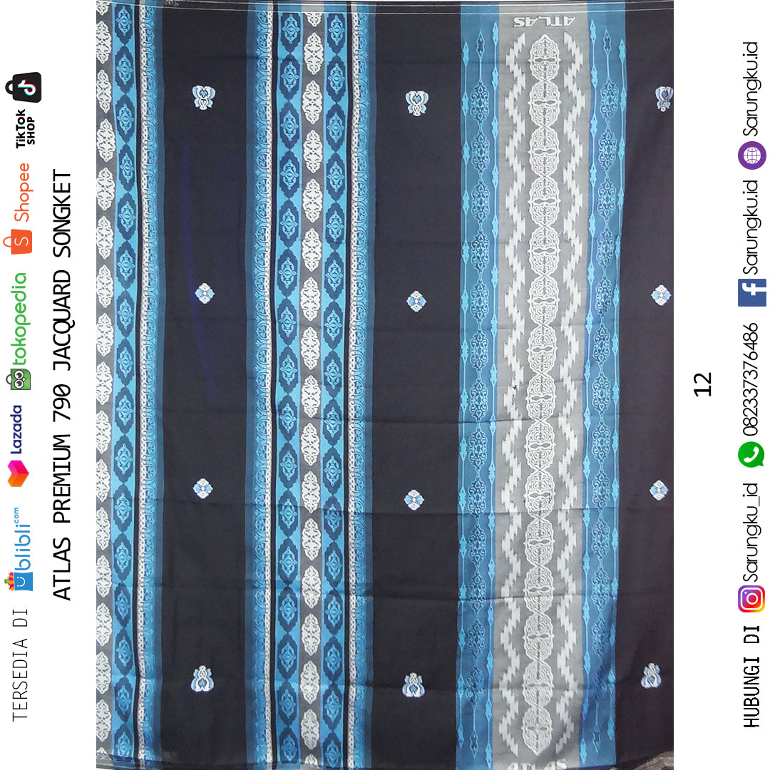 SARUNG ATLAS 790 JACQUARD SONGKET ECER/GROSIR 10PCS