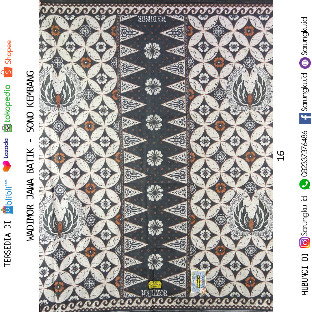 SARUNG WADIOR JAWA BATIK MOTIF SONO KEMBANG ECER/GROSIR 10PCS