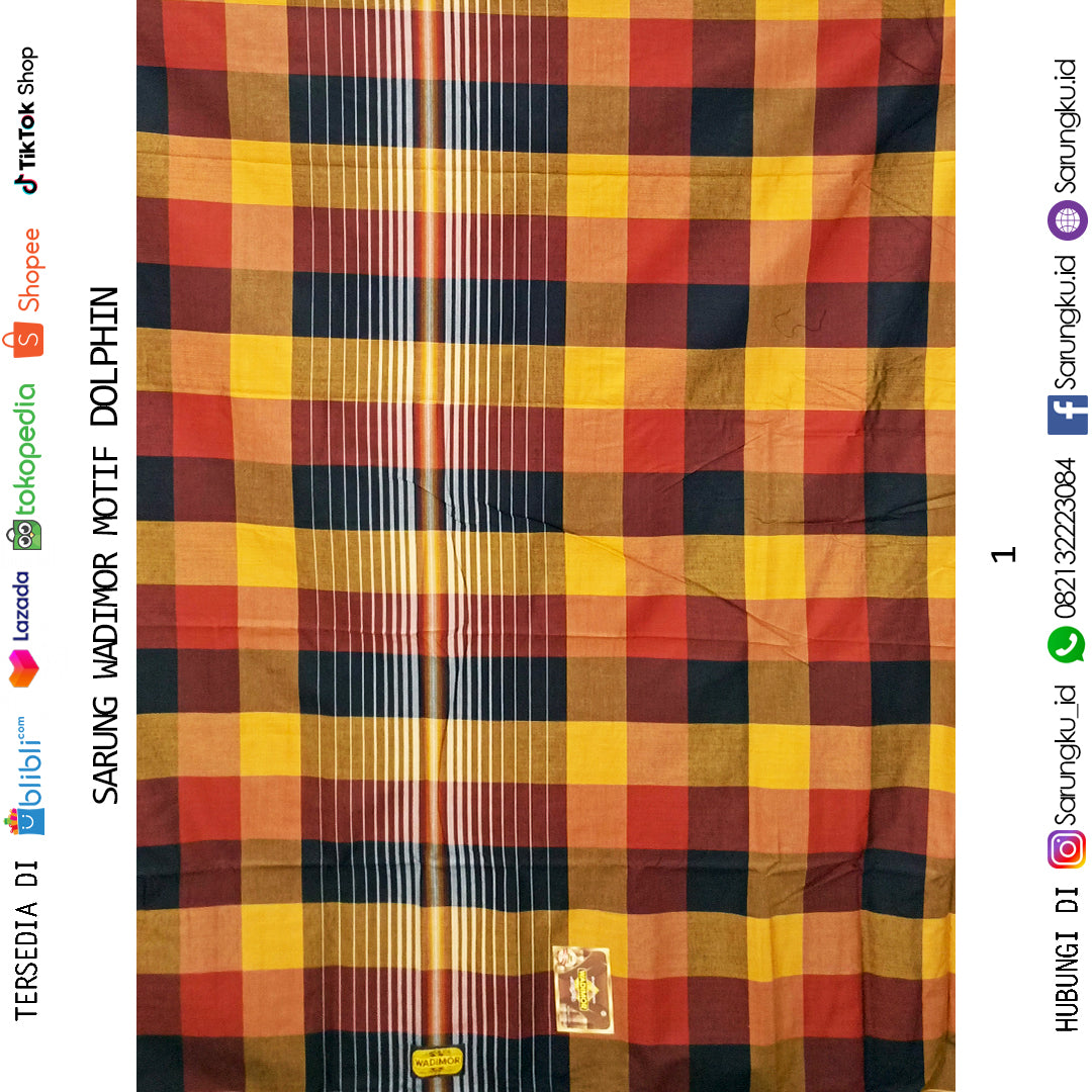 SARUNG WADIMOR MOTIF DOLPHIN ECER/GROSIR MIN 10PCS