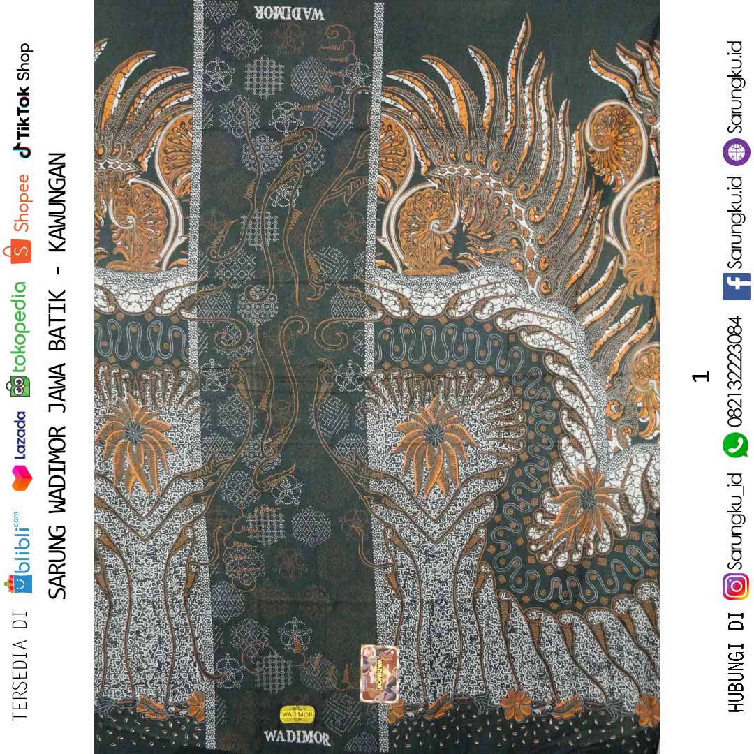 SARUNG WADIMOR JAWA BATIK KAWUNGAN ECER /GROSIR 10-PCS