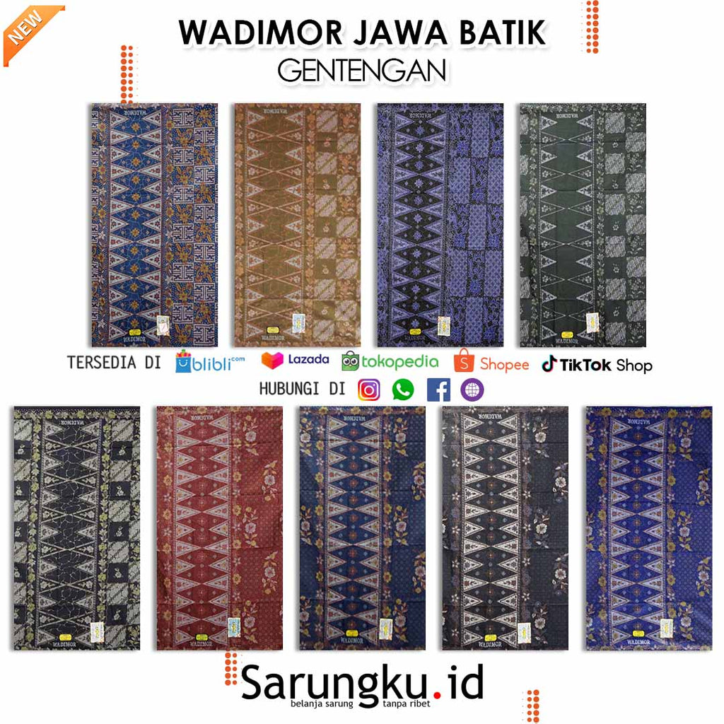 SARUNG WADIMOR JAWA BATIK MOTIF GENTENGAN