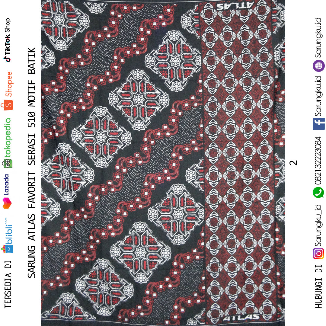 SARUNG ATLAS FAVORIT SERASI BATIK ECER / GROSIR 10-PC