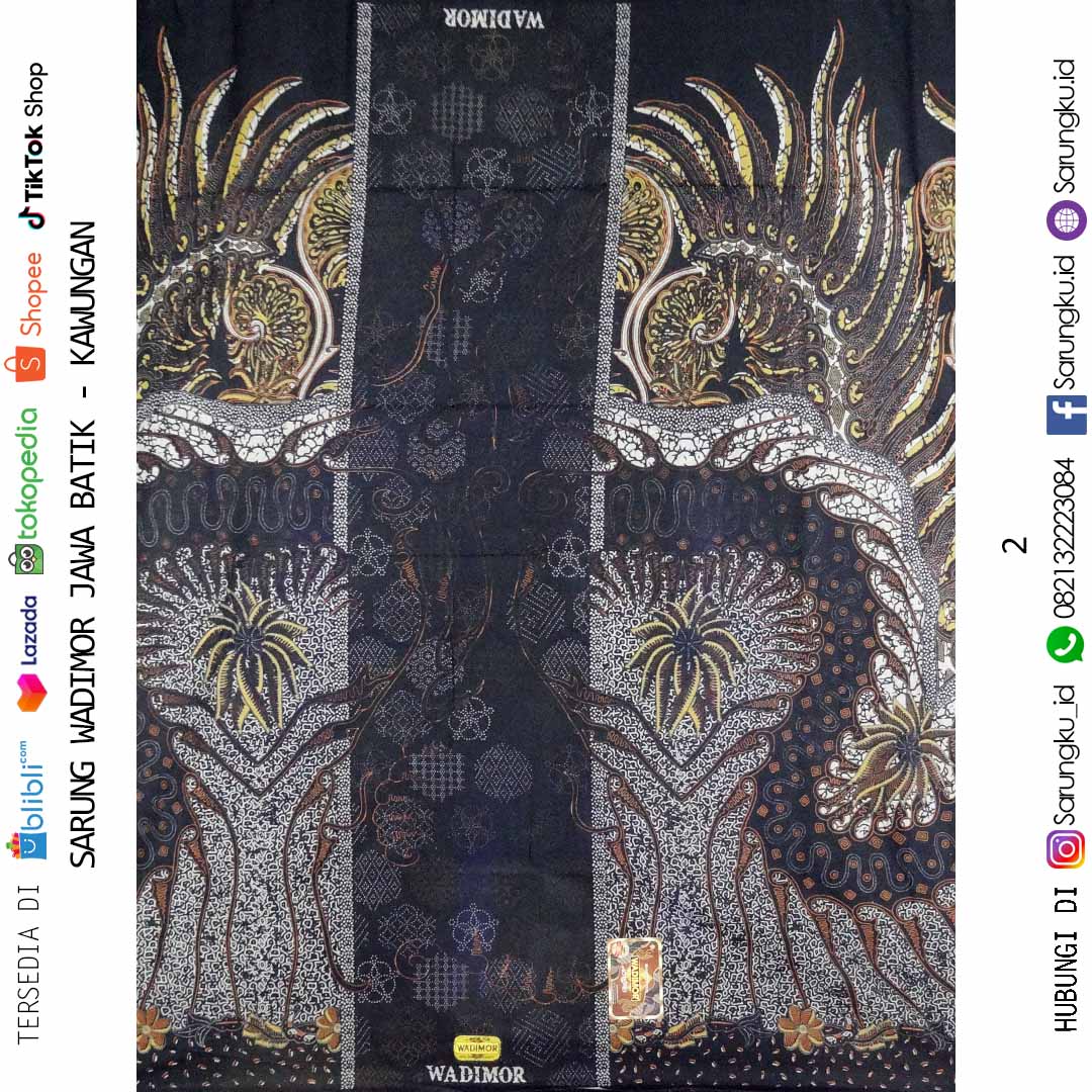 SARUNG WADIMOR JAWA BATIK KAWUNGAN ECER /GROSIR 10-PCS