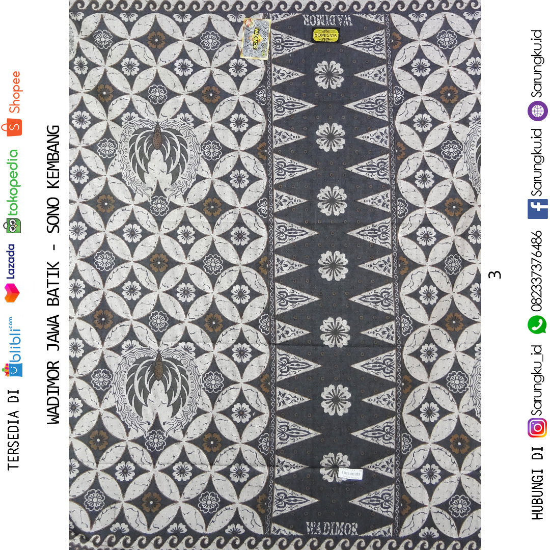 SARUNG WADIOR JAWA BATIK MOTIF SONO KEMBANG ECER/GROSIR 10PCS