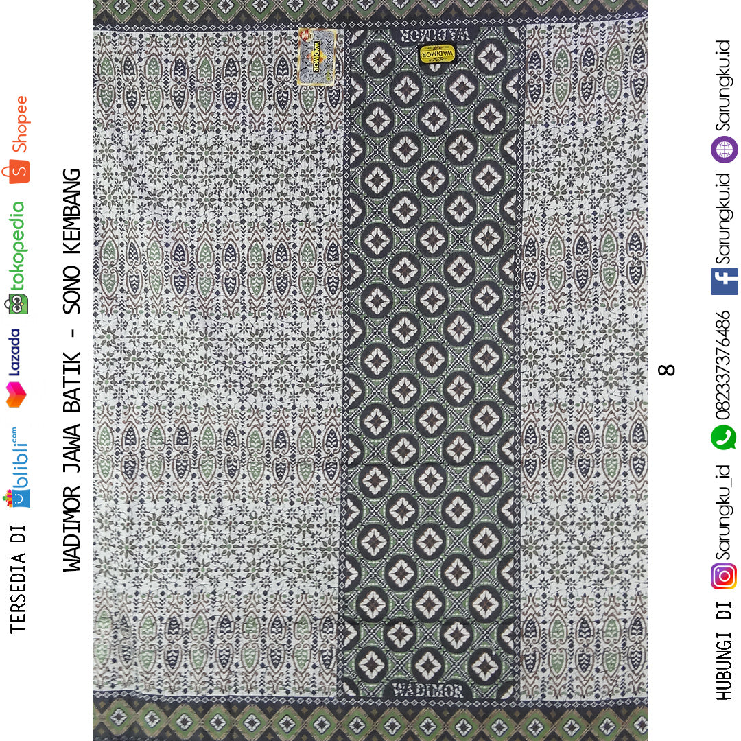 SARUNG WADIOR JAWA BATIK MOTIF SONO KEMBANG ECER/GROSIR 10PCS