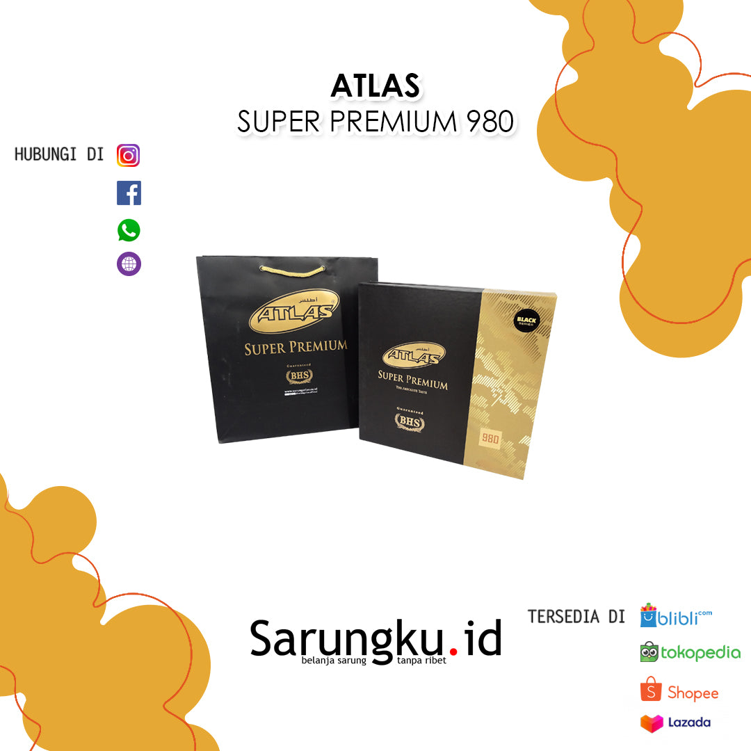 SARUNG ATLAS SUPER PREMIUM 980 ECER / GROSIR 10-PCS