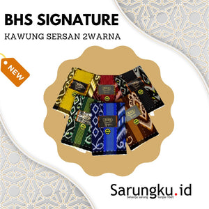 SARUNG BHS SIGNATURE KAWUNG SERSAN 2WARNA (KSD) ECER/GROSIR 10-PCS
