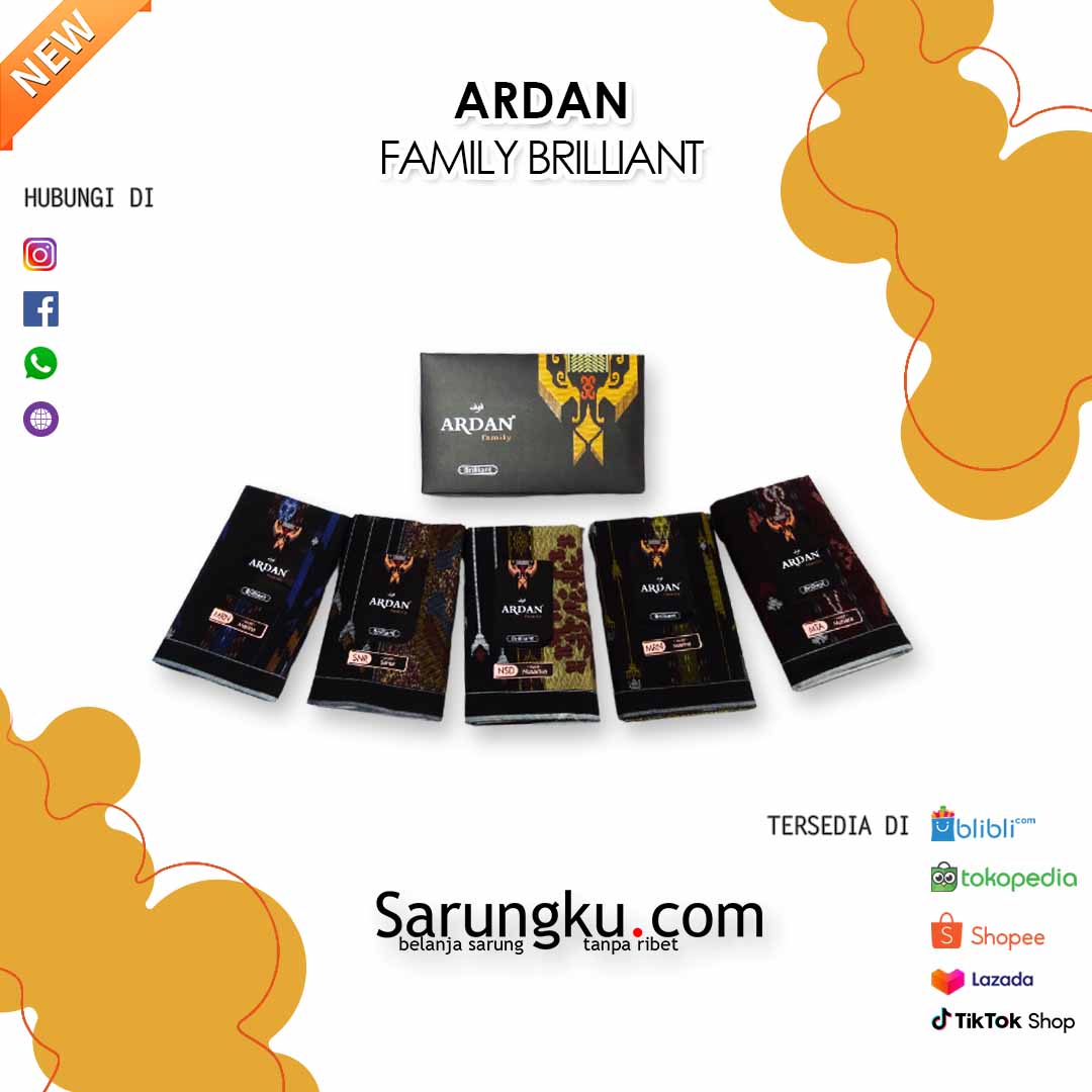 SARUNG ARDAN FAMILY BRILLIANT ECER / GROSIR 10-PCS