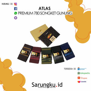 SARUNG ATLAS PREMIUM 780 SONGKET GUNUNG ECER /GROSIR 10-PCS