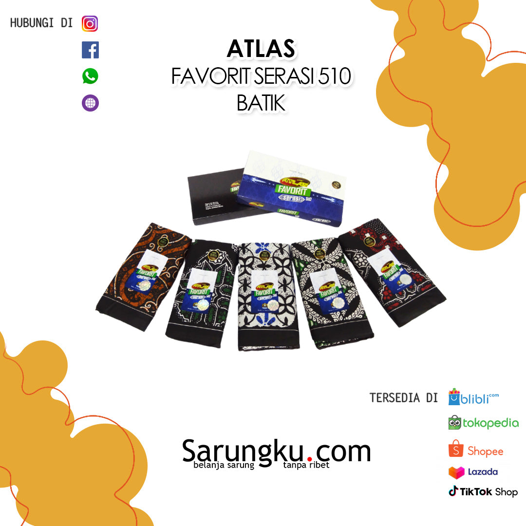 SARUNG ATLAS FAVORIT SERASI BATIK ECER / GROSIR 10-PC