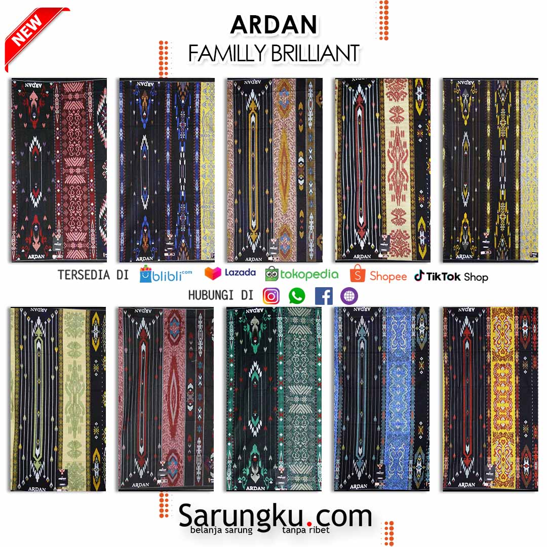 SARUNG ARDAN FAMILY BRILLIANT ECER / GROSIR 10-PCS