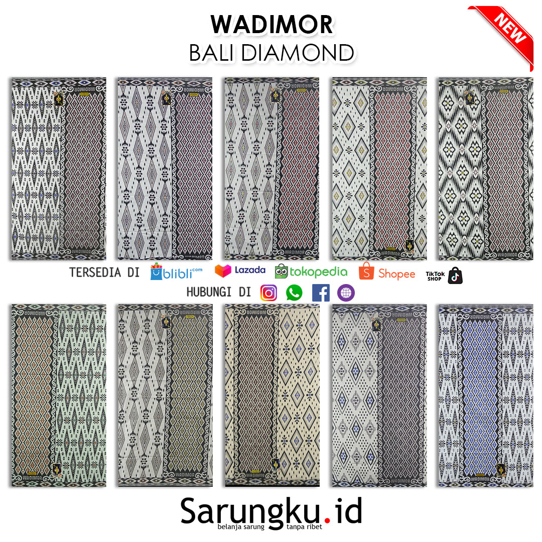 SARUNG WADIMOR BALI DIAMOND ECER/GROSIR 10-PCS