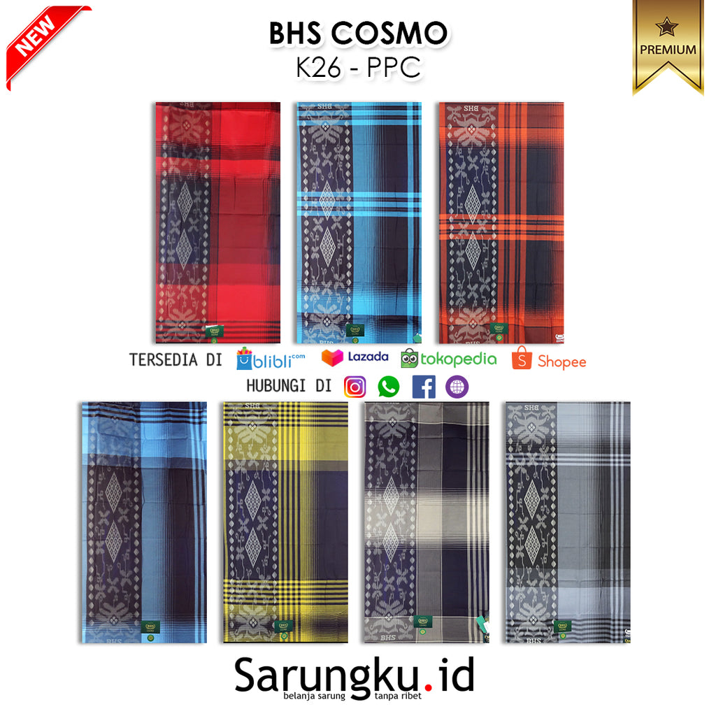 SARUNG BHS COSMO PPC ECER/GROSIR 10-PCS