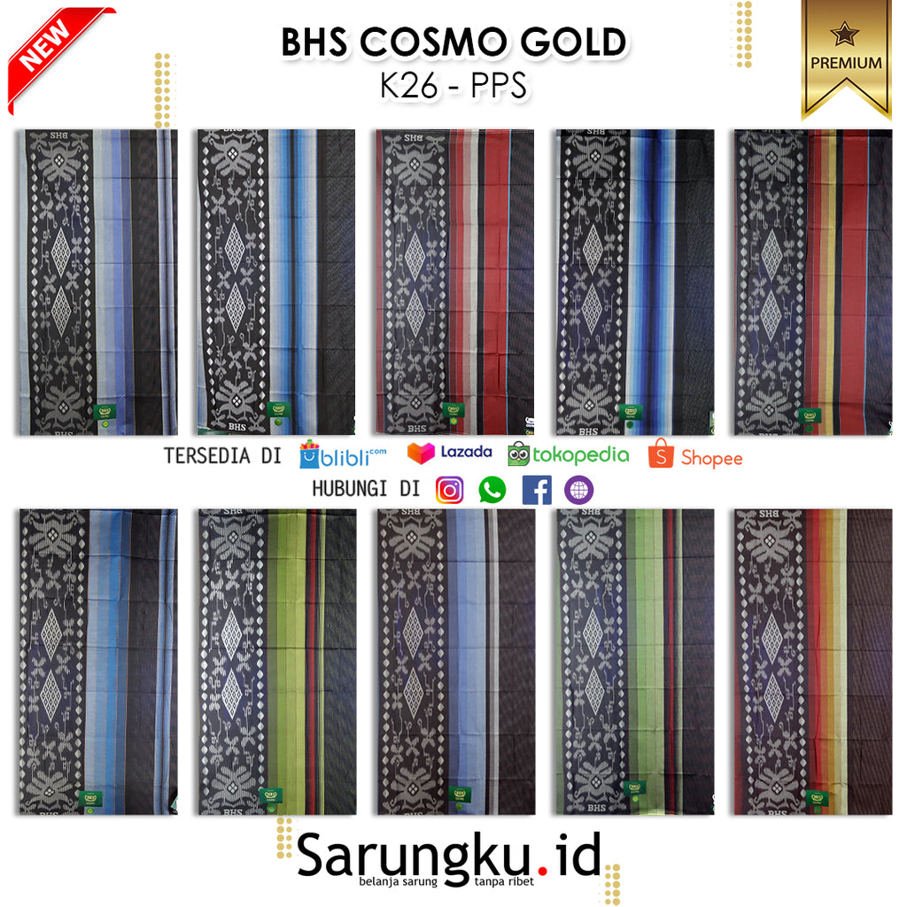 SARUNG BHS COSMO K-26 PPS ECER/GROSIR 10-PCS