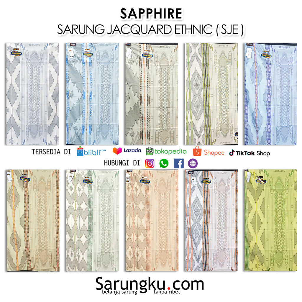 SARUNG SAPPHIRE SJE ECER/GROSIR 10PCS