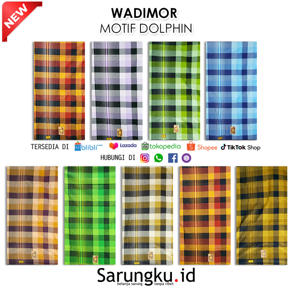 SARUNG WADIMOR MOTIF DOLPHIN ECER/GROSIR MIN 10PCS
