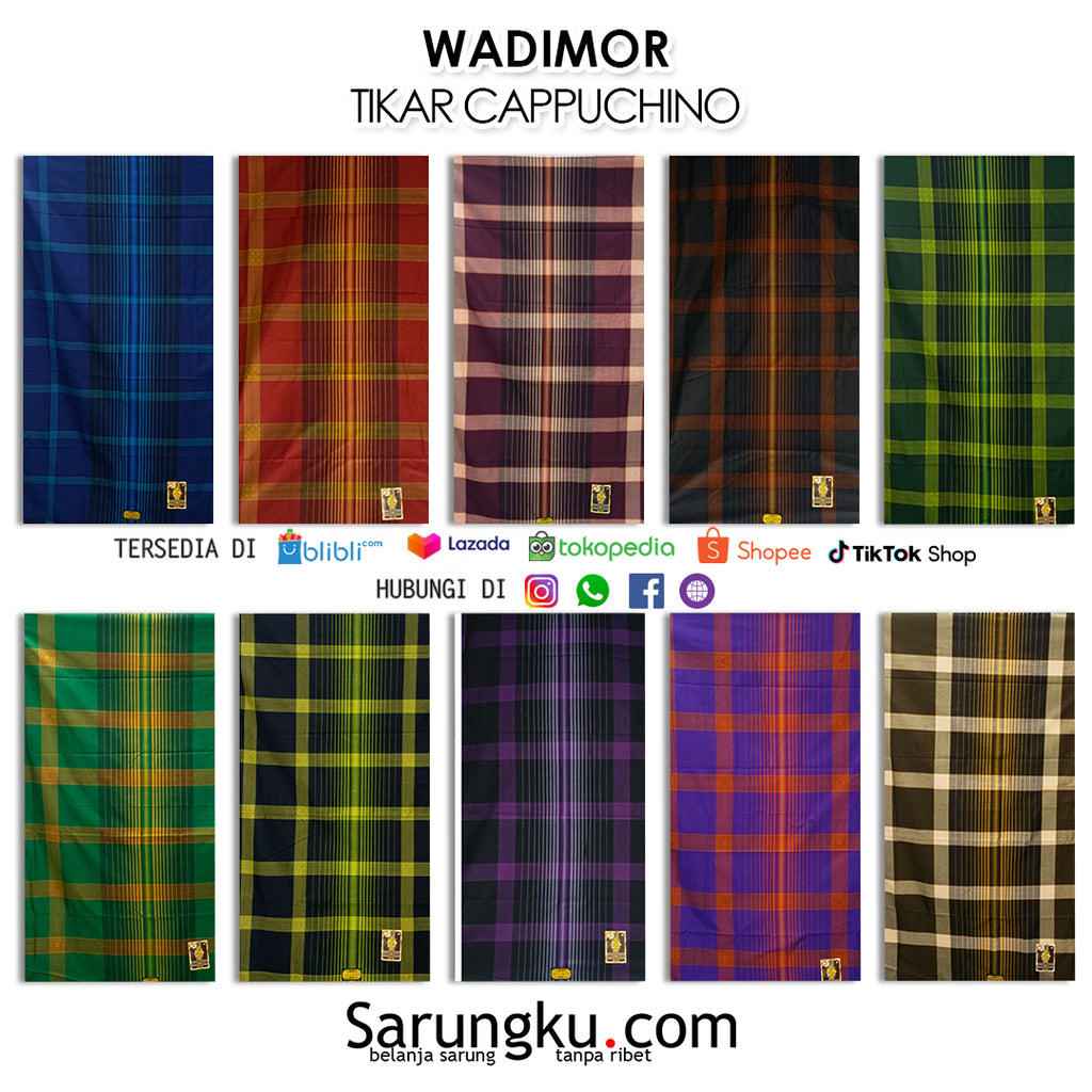 SARUNG WADIMOR TIKAR CAPPUCINO ECER/GROSIR 10PCS