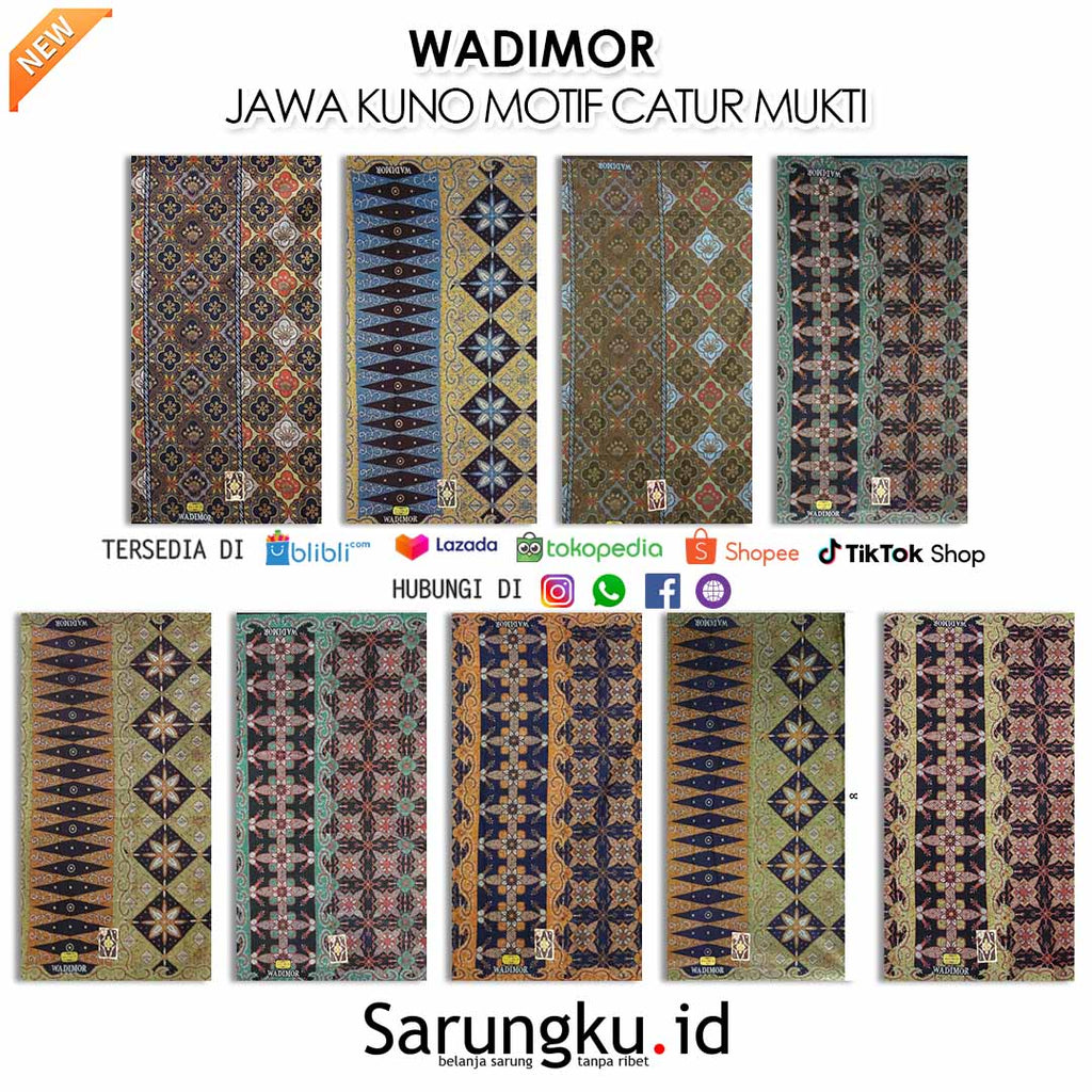 SARUNG WADIMOR JAWA KUNO CATUR MUKTI ECER/GROSIR 10PCS