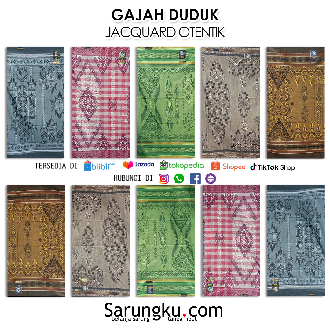 SARUNG GAJAH DUDUK OUTENTIK ECER/GROSIR10PCS