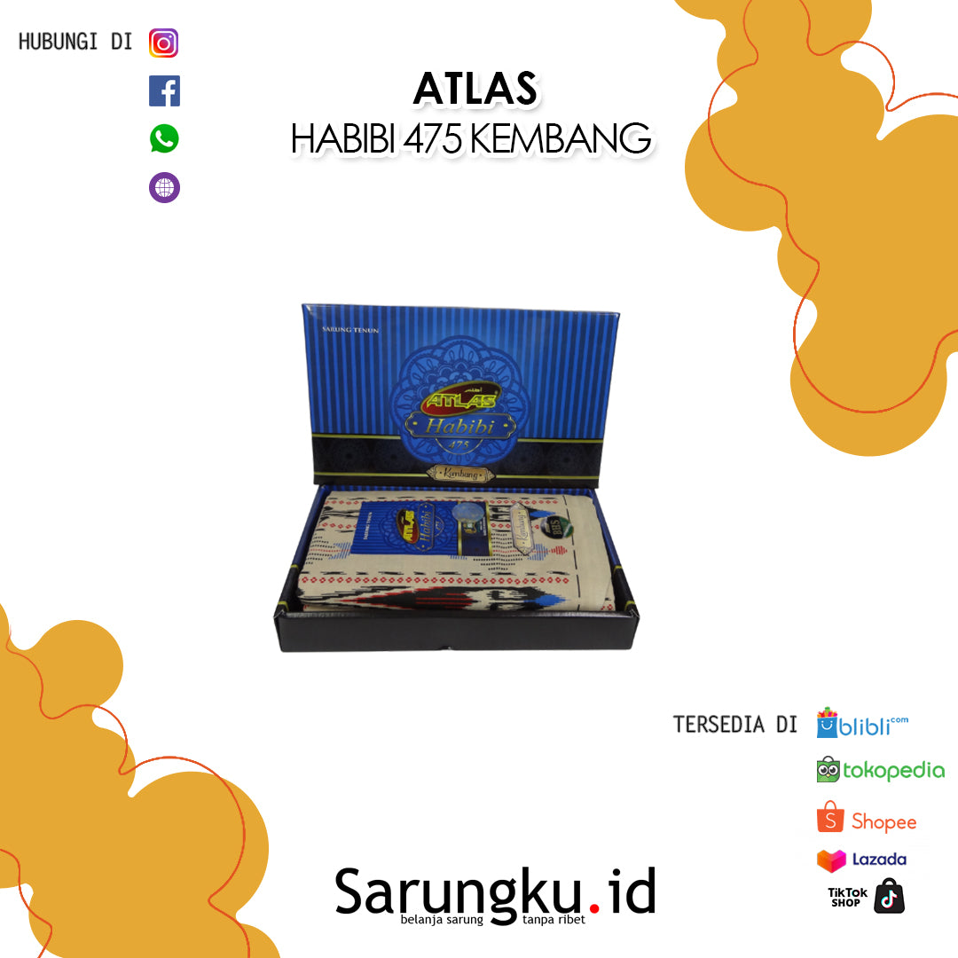 SARUNG ATLAS HABIBI KEMBANG ECER/GROSIR 10-PCS