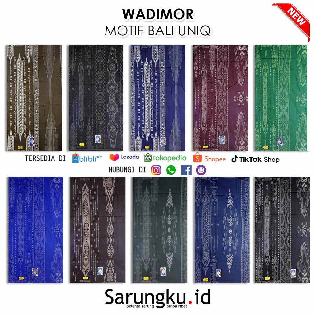 SARUNG WADIMOR BALI UNIQ ECER/GROSIR 10-PCS