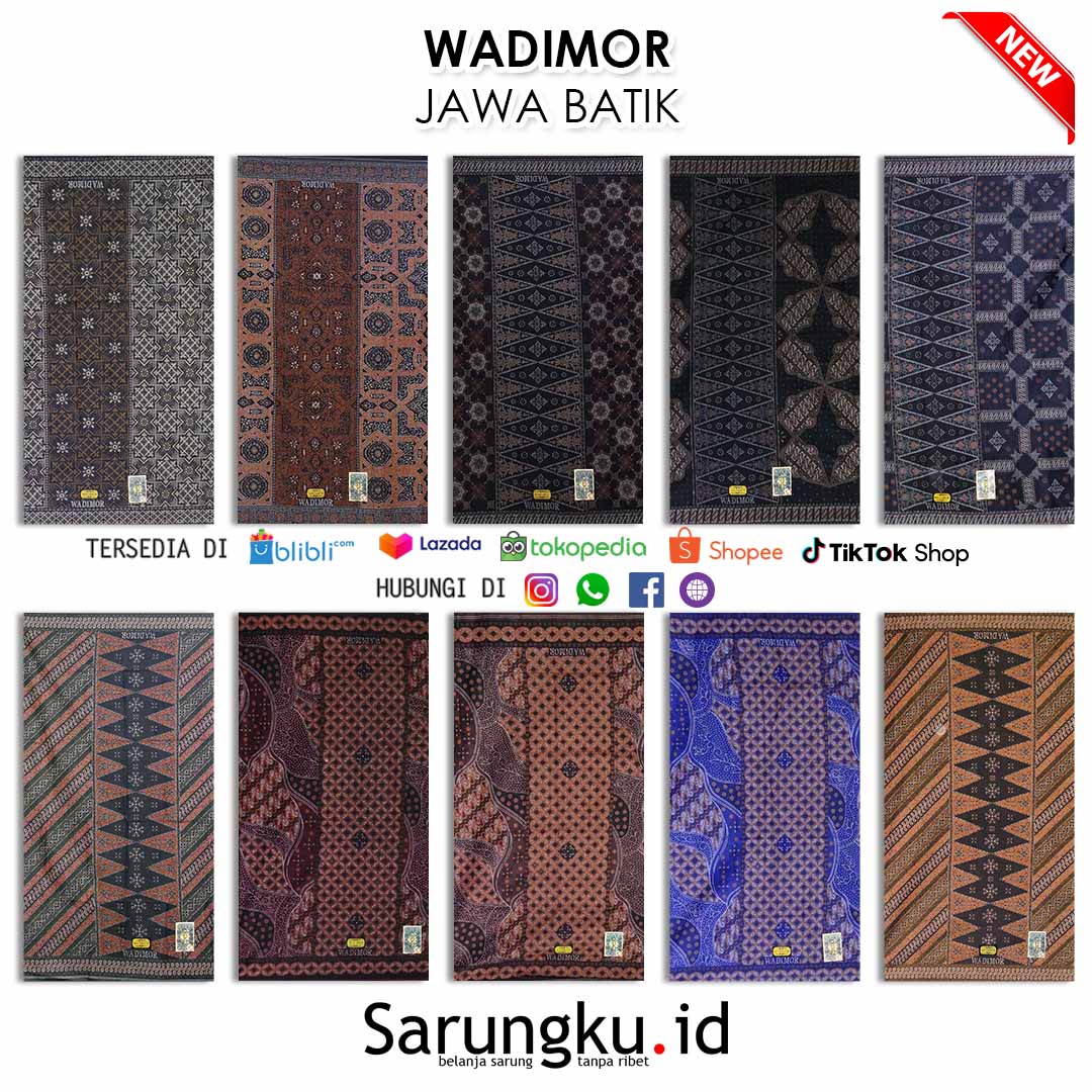 SARUNG WADIMOR JAWA BATIK ECER/GROSIR 10-PCS