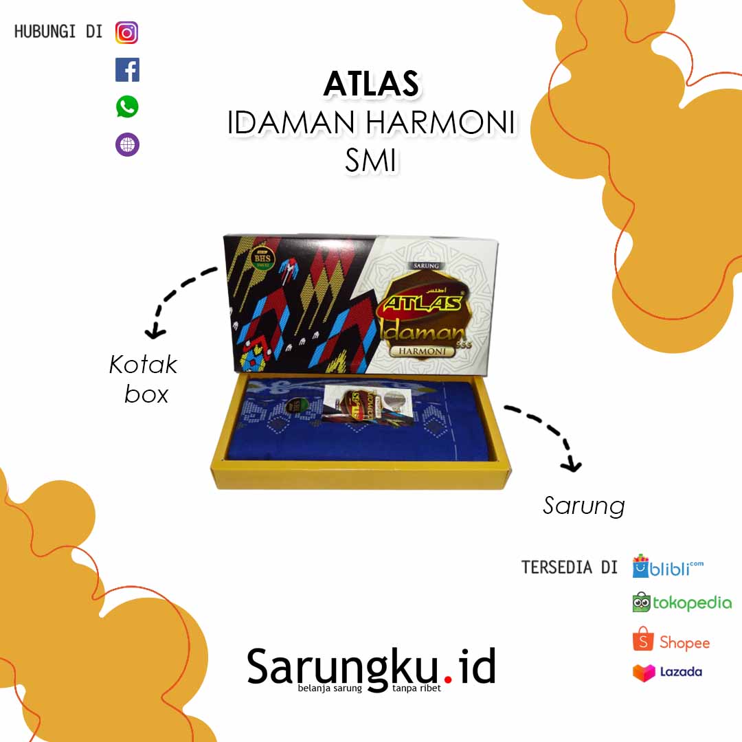 SARUNG ATLAS IDAMAN HARMONI SMI ECER/ GROSIR 10-PCS