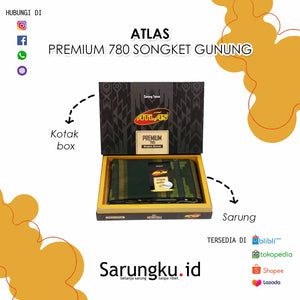 SARUNG ATLAS PREMIUM 780 SONGKET GUNUNG ECER /GROSIR 10-PCS