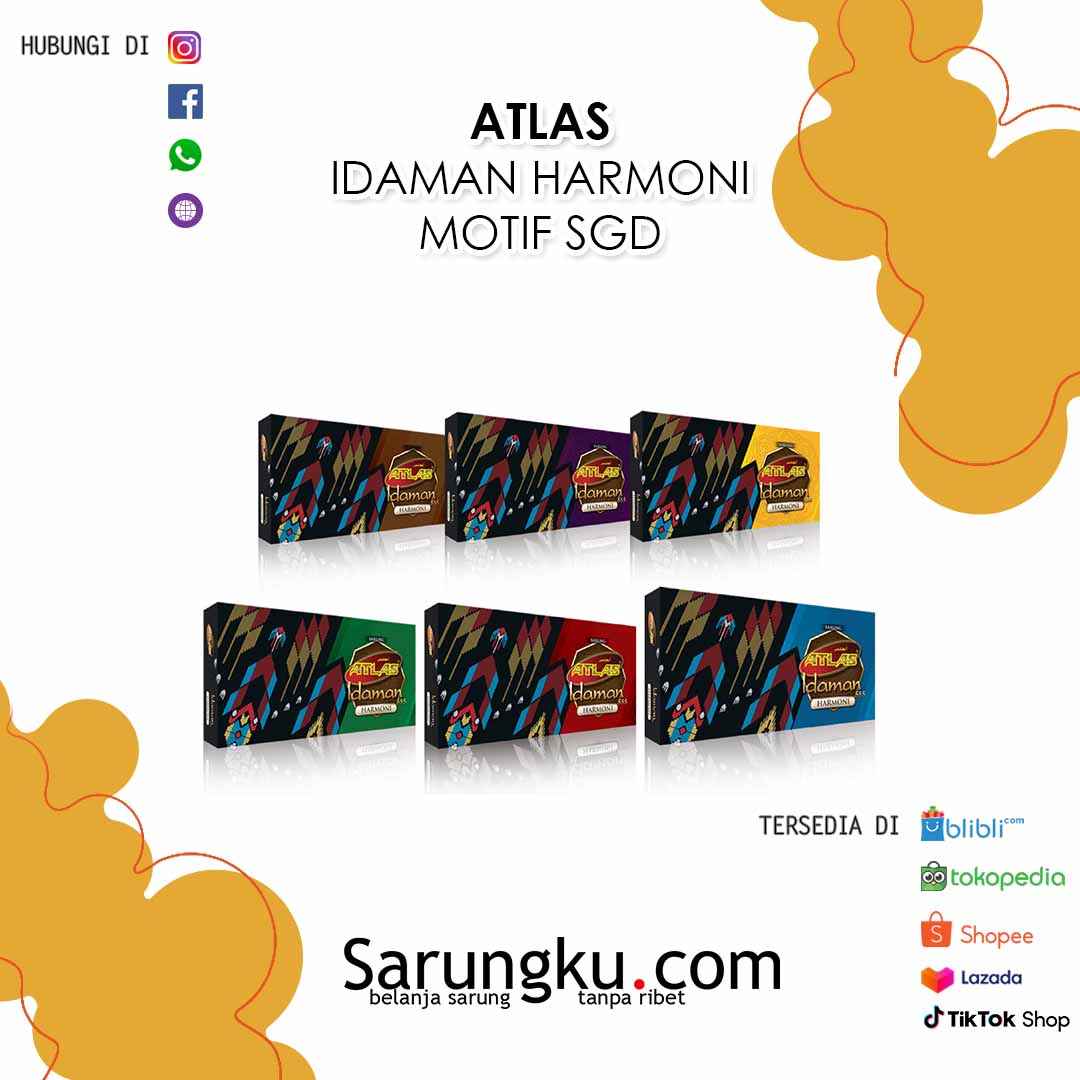 SARUNG ATLAS IDAMAN HARMONI SGD ECER / GROSIR 10-PCS