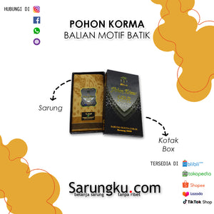 SARUNG POHON KORMA GOLD BALIAN BATIK ECER / GROSIR 10-PCS