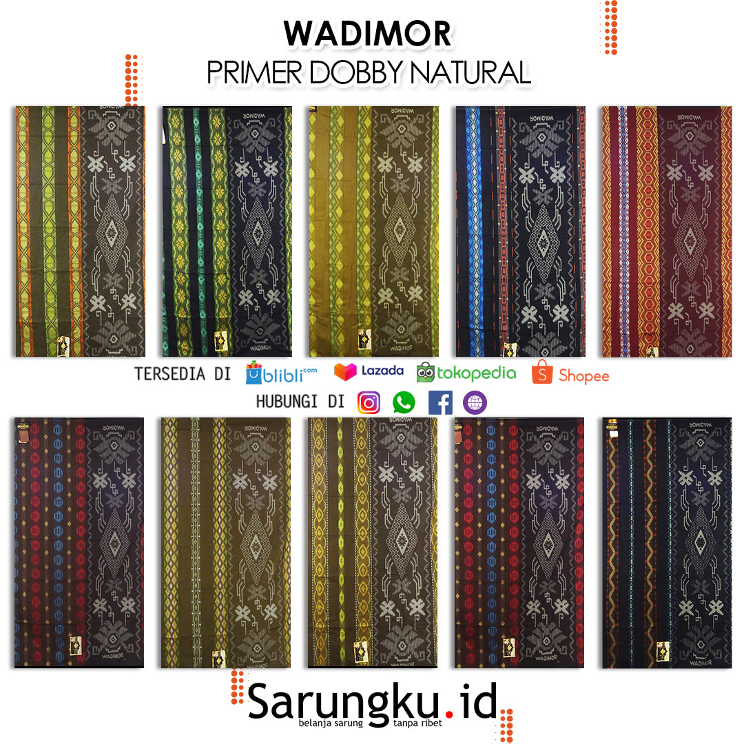 SARUNG WADIMOR PRIMER DOBBY NATURAL ECER/GROSIR-10PCS