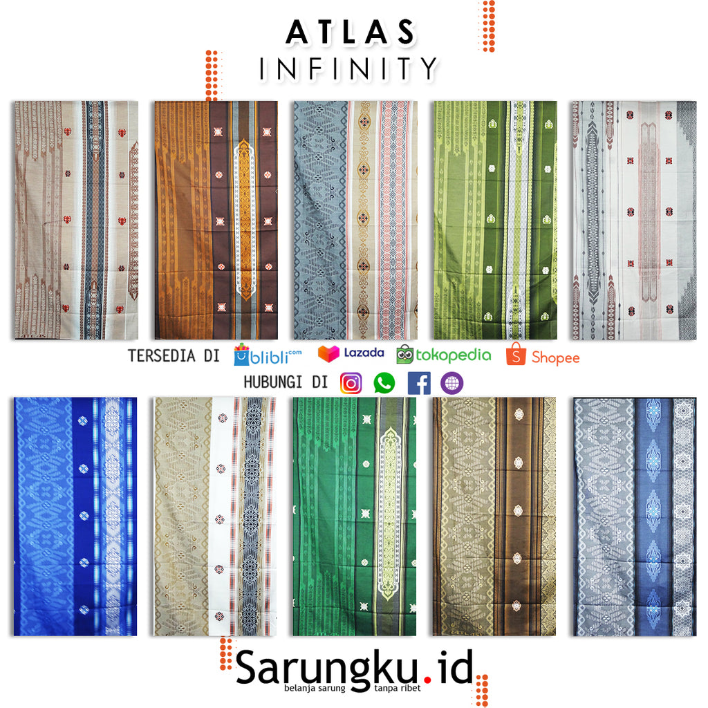 SARUNG ATLAS INFINITY ECER/GROSIR 10PCS