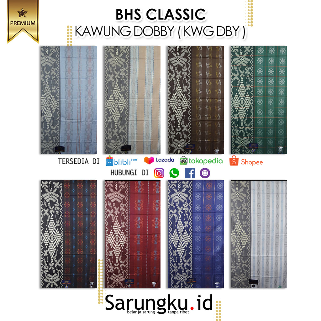 SARUNG BHS CLASSIC KAWUNG DOBY (KWG DBY) ECER/GROSIR 10-PCS