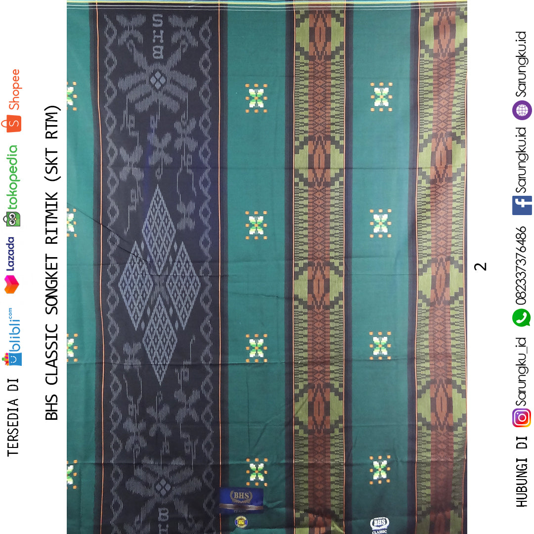 SARUNG BHS CLASSIC SONGKET RITMIK (SKT RTM) ECER/GROSIR 10-PCS