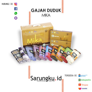SARUNG GAJAH DUDUK MIKA KREASI INDONESIA  ECER/GROSIR 10-PCS