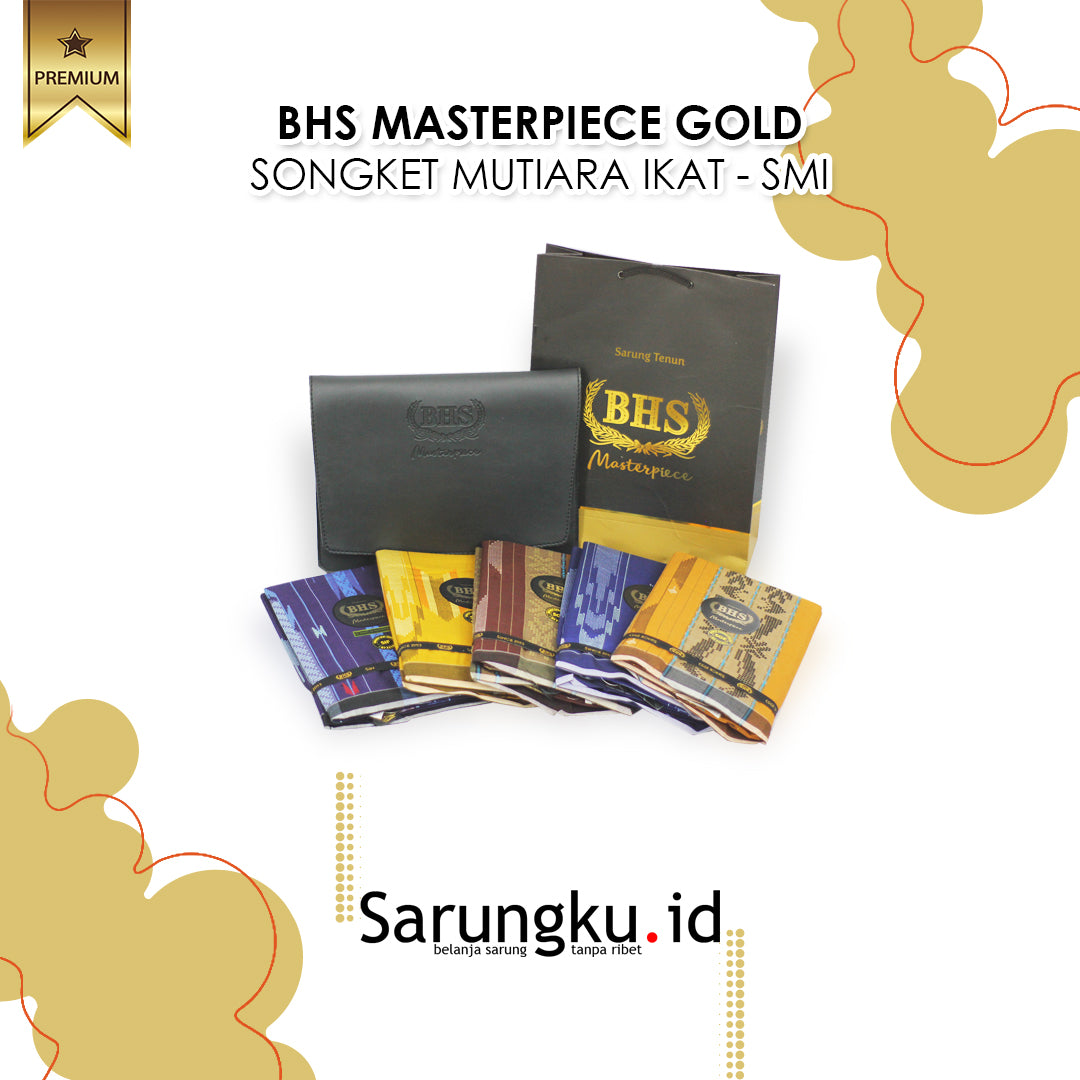 SARUNG BHS MASTERPIECE SONGKET MUTIARA IKAT (SMI) ECER/GROSIR 10-PCS