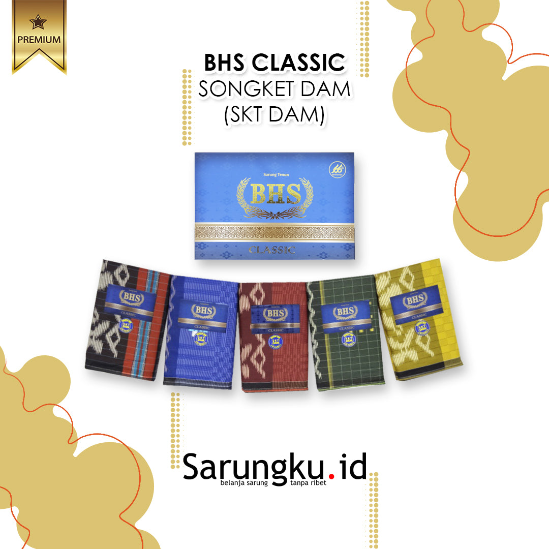 SARUNG BHS CLASSIC SONGKET DAM (SKT DAM) ECER/GROSIR 10-PCS
