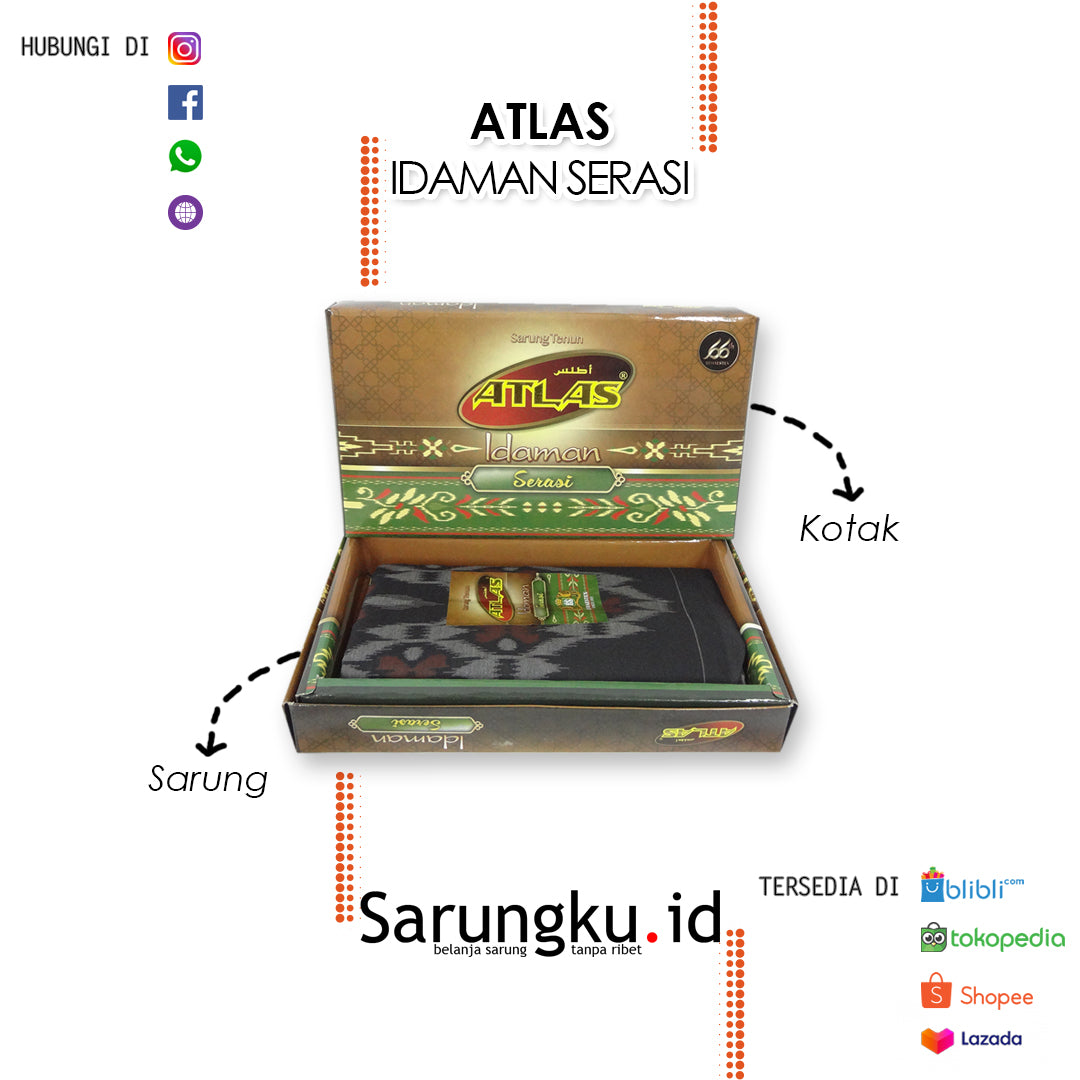 SARUNG ATLAS IDAMAN SERASI ECER/GROSIR 10PCS