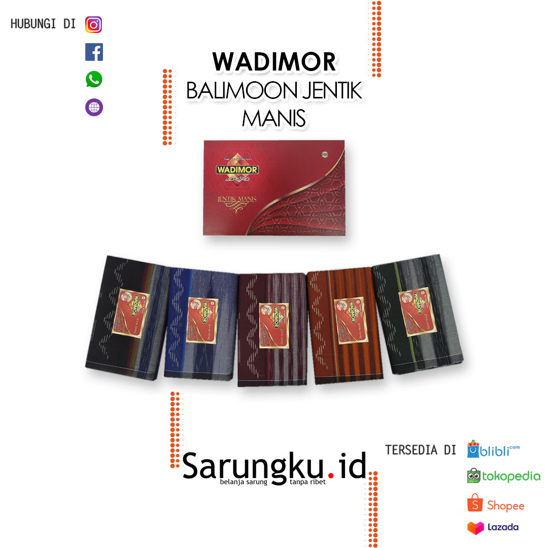 SARUNG WADIMOR BALIMOON JENTIK MANIS ECER/GROSIR 10-PCS