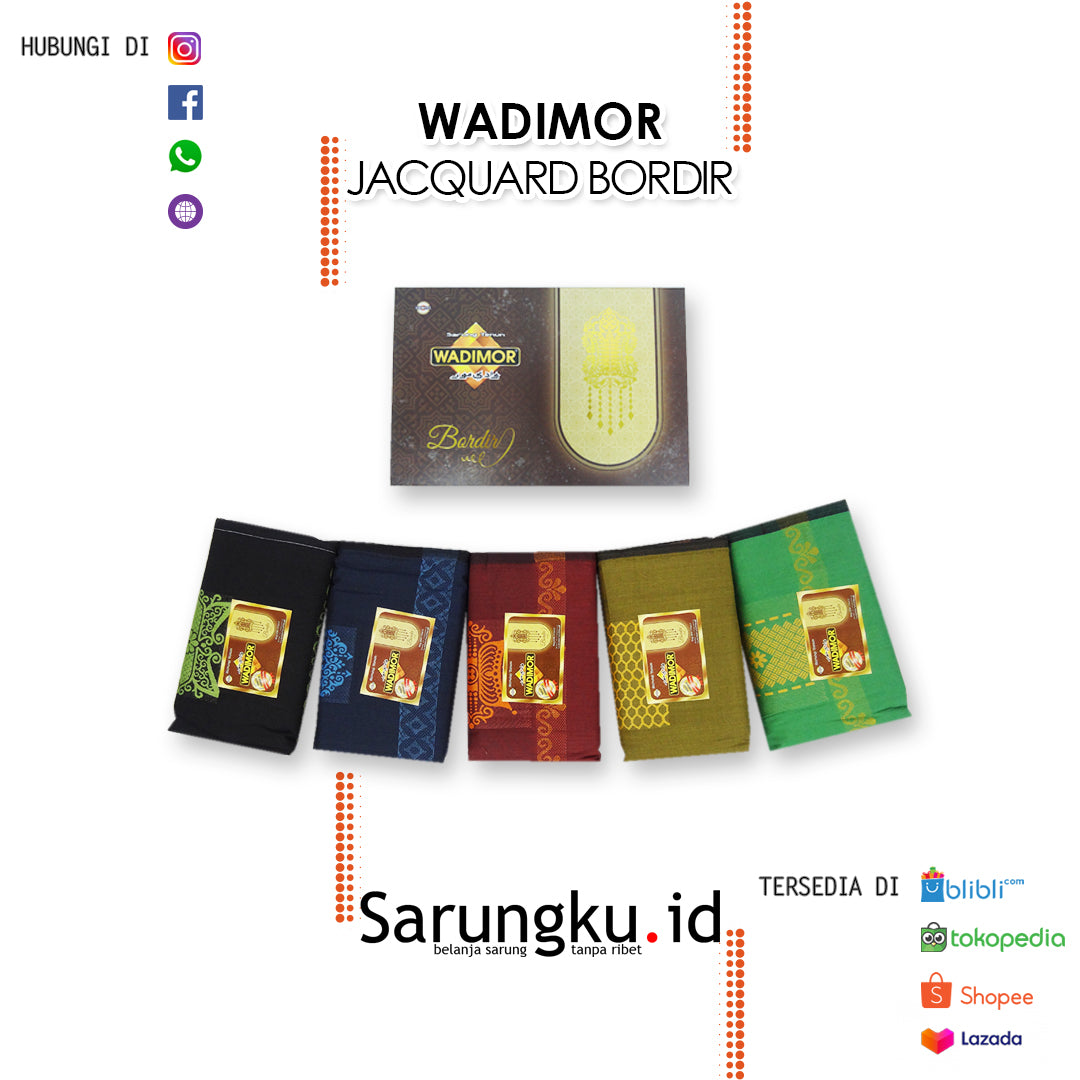 SARUNG WADIMOR JACQUARD BORDIR ECER/GROSIR 10-PCS