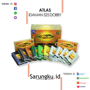SARUNG ATLAS IDAMAN 525 DOBBY ECER/GROSIR 10-PCS