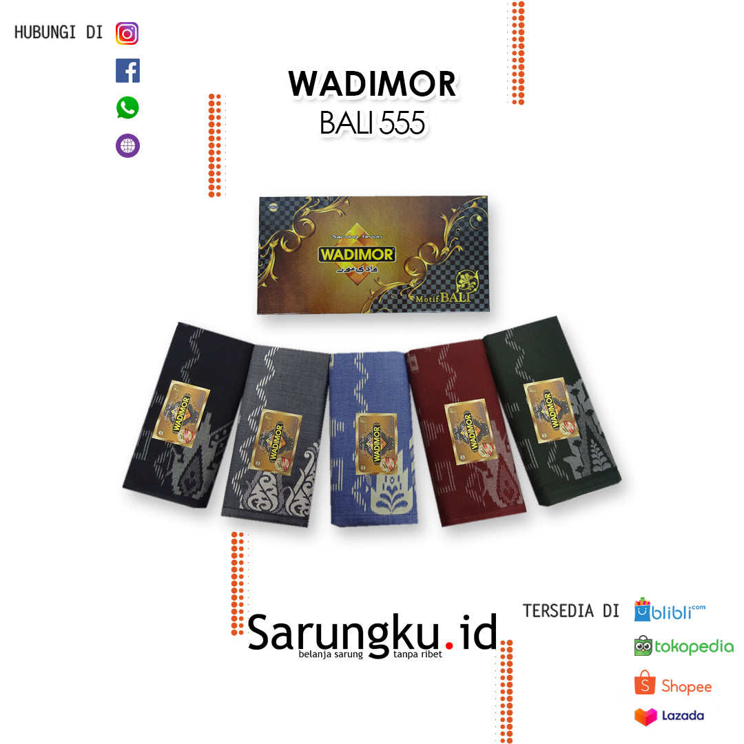 SARUNG WADIMOR BALI 555 ECER/GROSIR 10PCS